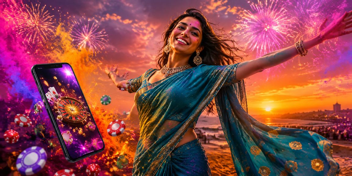 Indian woman playing casino games on mobile app
