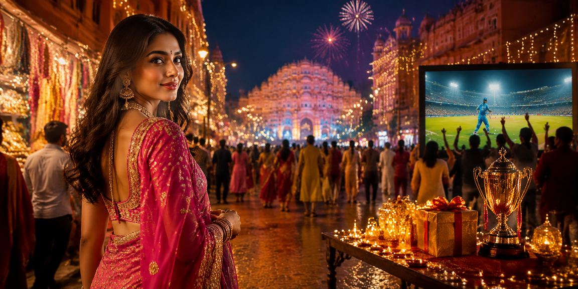 Diwali festival celebration with cricket betting in Jaipur