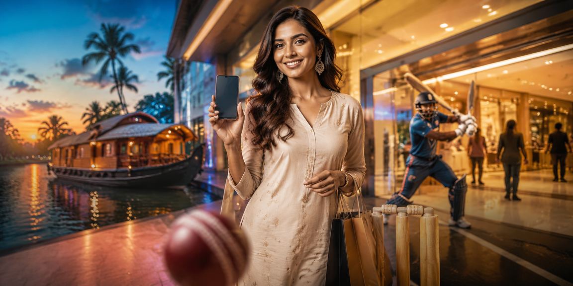 Player enjoying live casino mobile game in Kerala